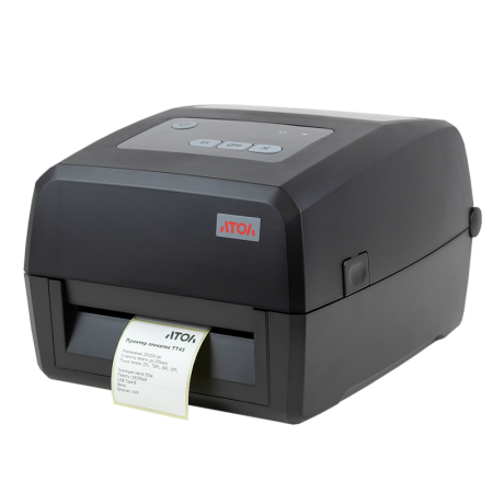 Принтер этикеток АТОЛ TT43, термотрансфертная печать, 300 dpi, USB, RS-232, Ethernet, ширина печати 106 мм, скорость печати 102 мм/с.